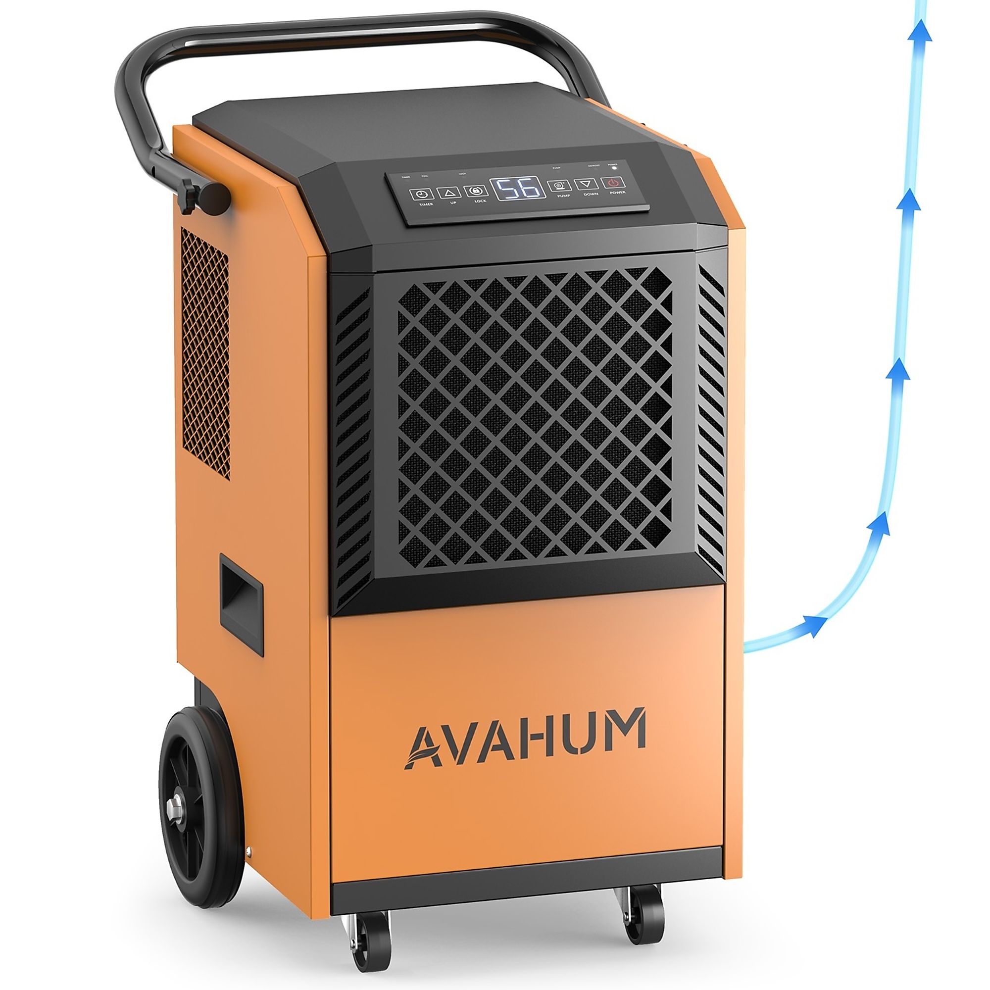 EdenDirect Commercial Dehumidifier with Pump — 160 Pints, 7500 Sq. Ft. Coverage, Drain Hose, 24-Hour Timer, Auto Restart Defrost, Model# DV160PY